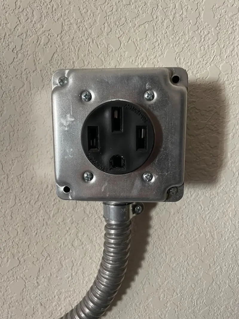 NEMA 14-50 outlet installed for Electrical Panel Upgrade in Bartlett